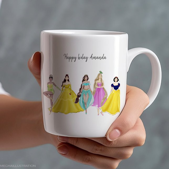 Caneca De Porcelana princesa, aniversário, (Criador carregado)
