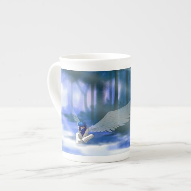 Caneca De Porcelana "Procurando Luz" Angel (Frente Esquerda)