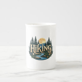 Caneca De Porcelana Procurar Vacinação de Aventura acampando Hiking Lo
