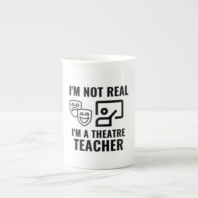 Caneca De Porcelana Professor de teatro real (Frente)