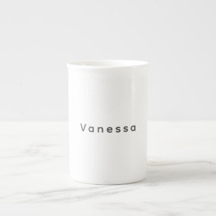 Caneca De Porcelana Profissional clássico simples nome personalizado 