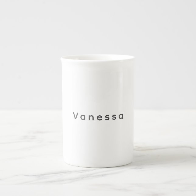 Caneca De Porcelana Profissional clássico simples nome personalizado  (Frente)