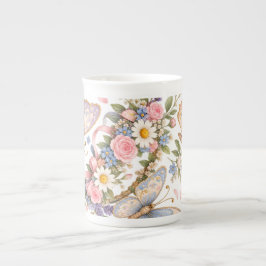 Caneca De Porcelana Projeto de Jardim de Borboletas Doces para Magia