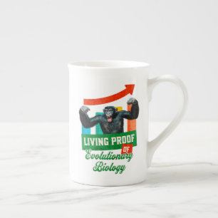 Caneca De Porcelana Prova Viva da Biologia Evolutiva Chimpanzé Engraça