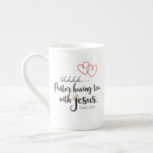 Caneca De Porcelana PSTOR TEA COM Citação Cristã JESUS Engraçada