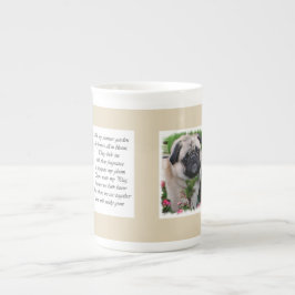 Caneca De Porcelana Pug Lovers Art