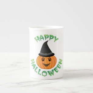 CANECA DE PORCELANA PUMPKIN "FELIZ HALLOWEEN"