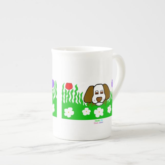 Caneca De Porcelana Pup N Play Bone China Mug (Frente Esquerda)