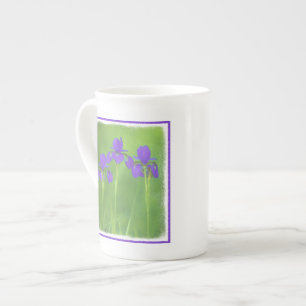Caneca De Porcelana Púrpura Iris - Arte Flor Original