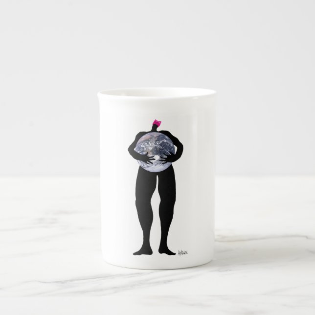 Caneca De Porcelana Pussyhats protege a terra (Frente)
