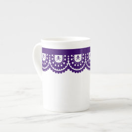 Caneca De Porcelana QUALQUER COR! Taça de Chá com Raios