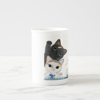 Caneca De Porcelana Quatro gatos bonitos de Medaka