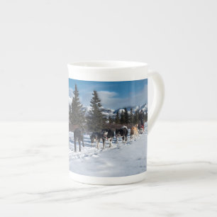 Caneca De Porcelana Raça ronca do trenó do cão de Alaska