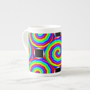 Caneca De Porcelana Rainbow Spiral por Kenneth Yoncich
