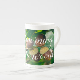 Caneca De Porcelana Ramos de carvalho com bolota