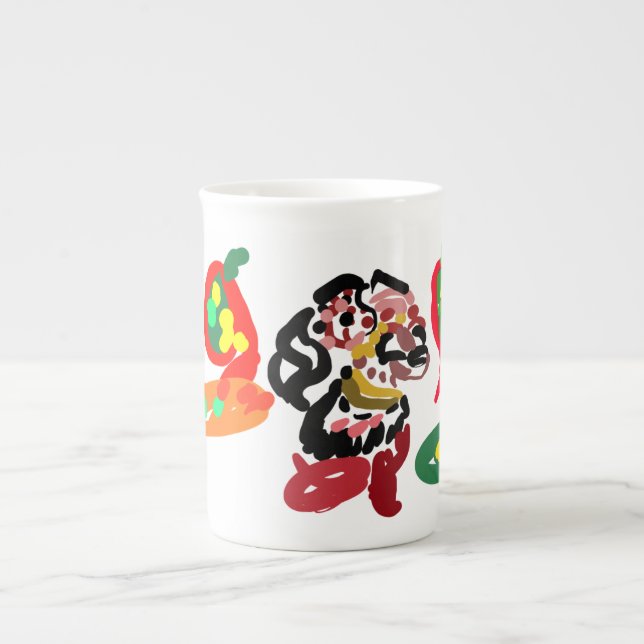 Caneca De Porcelana Raposa marca outono  (Frente)