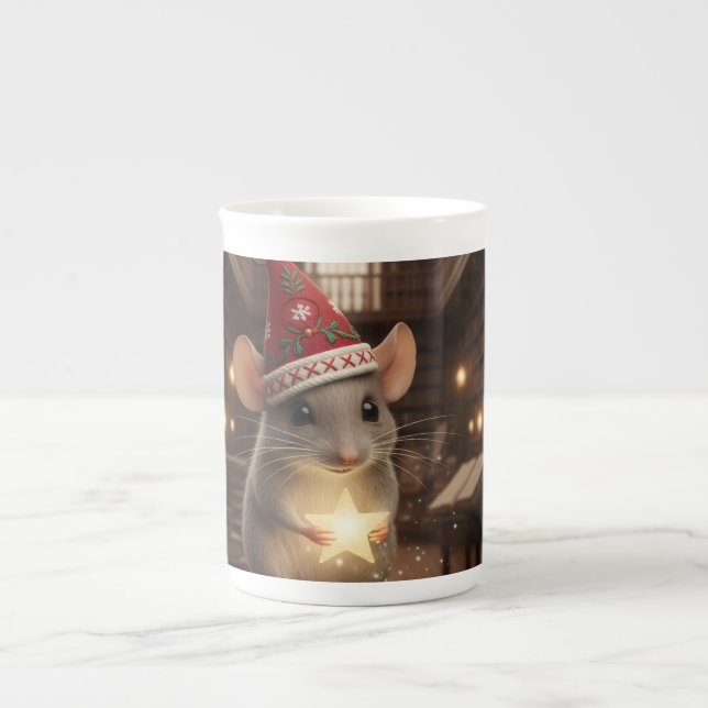 Caneca De Porcelana Rato Mágico de Osso China Mug (Frente)