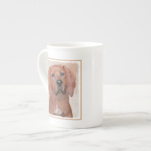 Caneca De Porcelana Redbone Coonhound Painting - Arte De Cachorro Orig