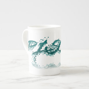 Caneca De Porcelana Reflexão de peixes