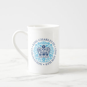 Caneca De Porcelana Rei Charles III Coronation Emblem, Royal Souvenir