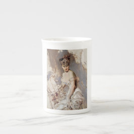 Caneca De Porcelana Retrato de Alice Regnault (Beleza Feminina Elegant