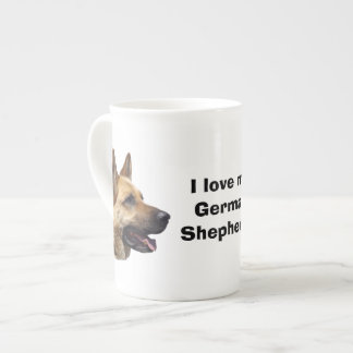 Caneca De Porcelana Retrato de cão German shepherd alsaciano
