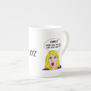 Caneca De Porcelana RETRO HISTÓRIA EM QUADRINHOS canetas personalizada