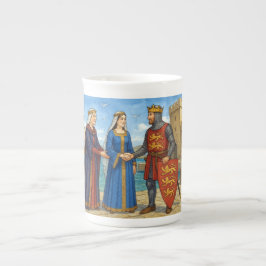 Caneca De Porcelana Ricardo Coração de Leão e Berengária de Navarra