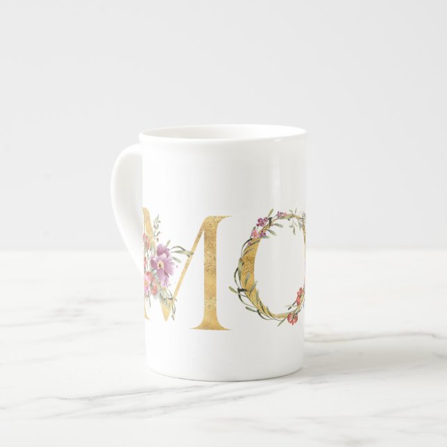 Caneca De Porcelana Rico Ouro MOM Tea Mug (Frente Esquerda)