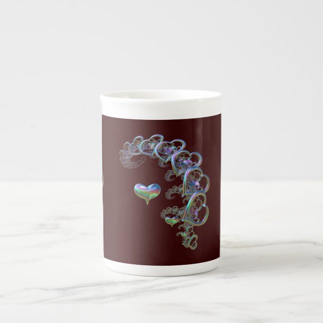 Caneca De Porcelana Ritmo do coração (Frente)