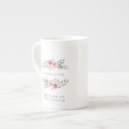 Caneca De Porcelana Romantic Pink Garland for Mother of Bride or Groom