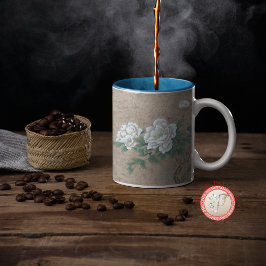 Caneca De Porcelana Rosa branca