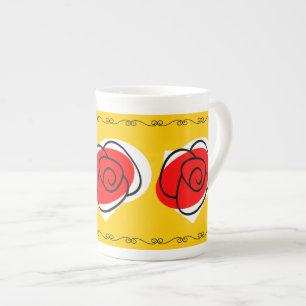 Caneca De Porcelana Rosa da fronteira espanhola Trio, mug, china