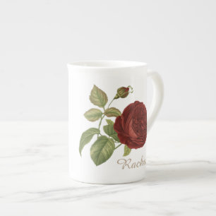 Caneca De Porcelana Rosa Elegante Personalizada
