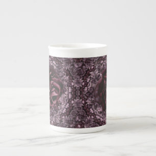 Caneca De Porcelana Rosa Mandala