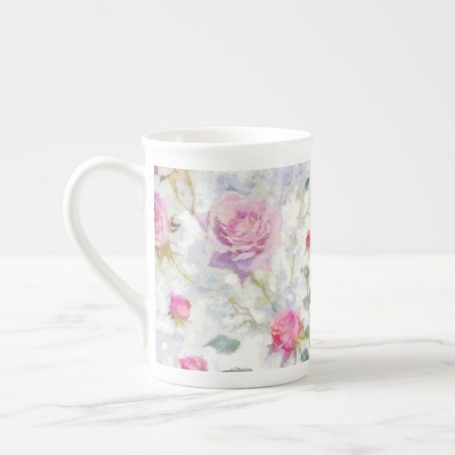 Caneca De Porcelana Rosas (Esquerda)