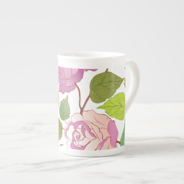 Caneca De Porcelana Rosas 17 (Frente Esquerda)
