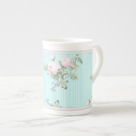 Caneca De Porcelana Rosas de chique de porcelana decorativos