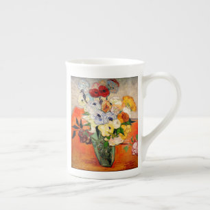 Caneca De Porcelana Rosas Van Gogh e Anemones