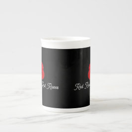 Caneca De Porcelana Rosas Vermelhas