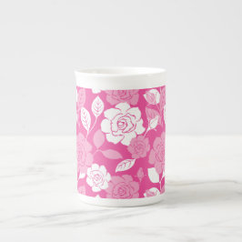 CANECA DE PORCELANA ROSE PATTERN (PINK)