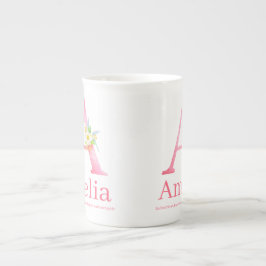 Caneca De Porcelana Rotule o significado conhecido de Amelia do rosa