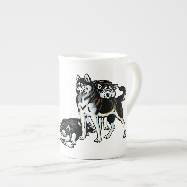 Caneca De Porcelana rouco siberian (Frente Esquerda)