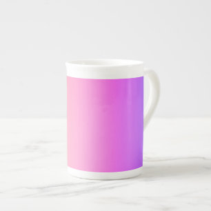 Caneca De Porcelana Roxo Colorido Desvanecendo Rosa e Pêssego Ombre