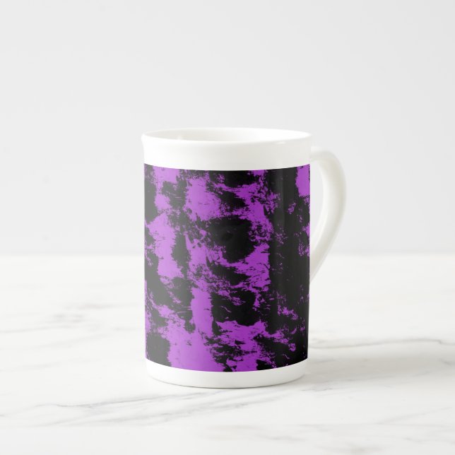 Caneca De Porcelana Roxo preto (Frente Esquerda)