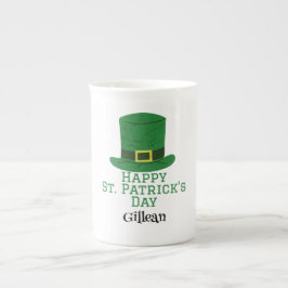 Caneca De Porcelana Rua. Chapéu verde irlandês do Dia de Patrick, sort