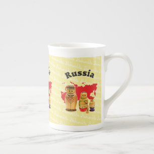 Caneca De Porcelana Rússia - Russia Babuschka Matrjoschka taça -