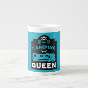 Caneca De Porcelana RV Camping Queen USA