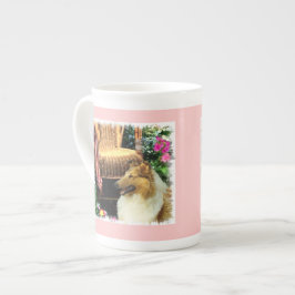 Caneca De Porcelana Sable Rough Collie Art