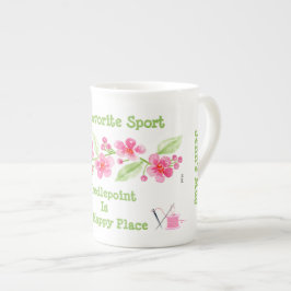 Caneca De Porcelana Sakura Pintada à Mão Hobby Esporte Ponto de Agulha
